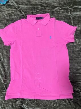 Polo by Ralph Lauren Bright Pink Kids Polo with Blue Pony